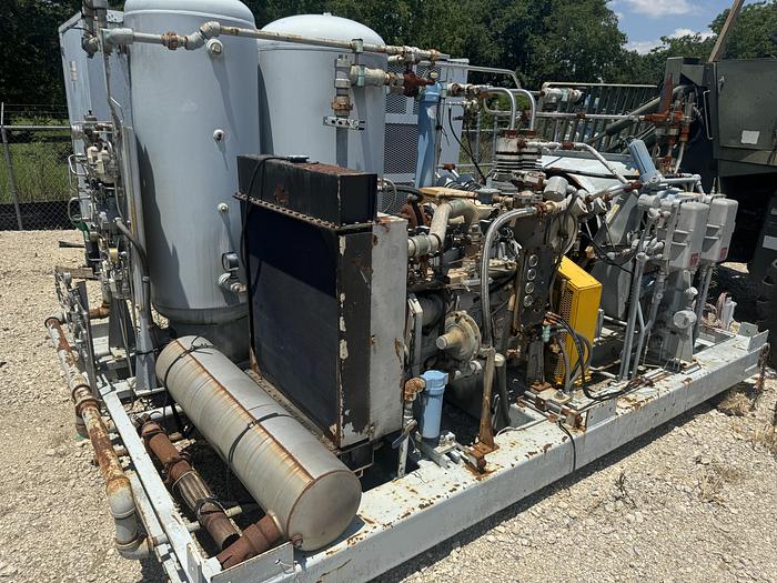 Used 1998 Sulzer CNG Compressor C3 209 GPE, Inlet 87 to 4500 psi @ 31 scfm Engine Drive