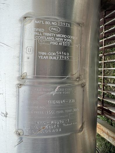 Used Pall Trinity Micro Corp Filter Housing