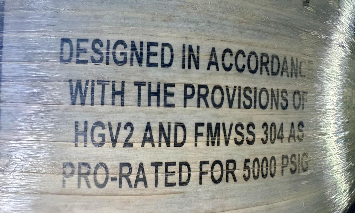 Used H2 Storage 350 Bars / Truck Mount Compressed Hydrogen Gas Fuel Supply System