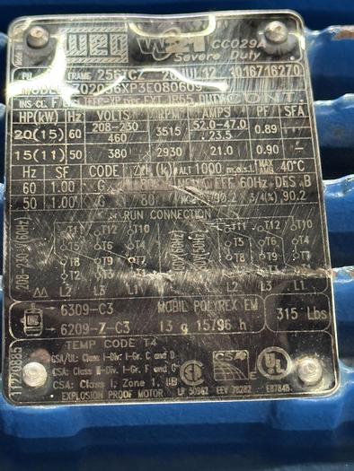 Refurbished LNG Pump Skid GBS 155 (Cryo Star / Nikkiso) - 120 GPM, 75 psig 20HP 60 Hz