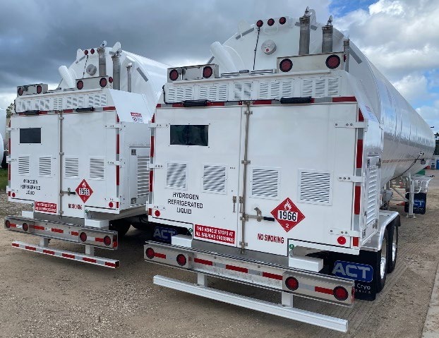 NEW ACT MEGALODON LH2 TRANSPORT TRAILER 18,234 GALLONS, 155 PSIG, LIQUID HYDROGEN TANDEM SEMI-TRAILER
