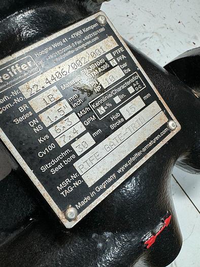 Used Samson 3277 Pneumatic Actuator with 3730-3 Process Controller | Size 1 | 120 cm | ANSI CL150 | 6.0 Bar / 90 PSI