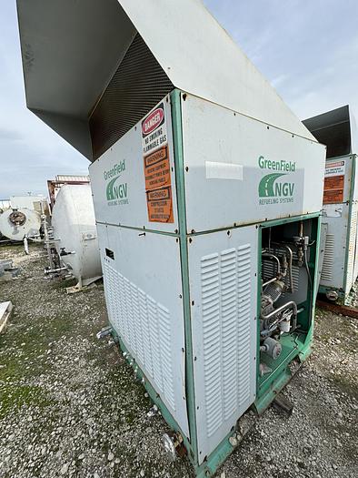 Used 2003 Greenfield / Sulzer CNG Compressor B65 -4/6NG, inlet 3-15 psi outlet 4500 psi capacity 83-110 SCFM