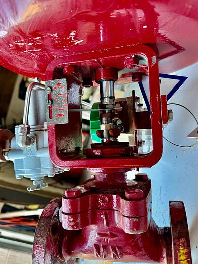 Used Masoneilan 3" Model 88U-25125 Diaphragm Control Valve | 1" Body | 300 ANSI | SVI-2 Positioner | 100 PSI