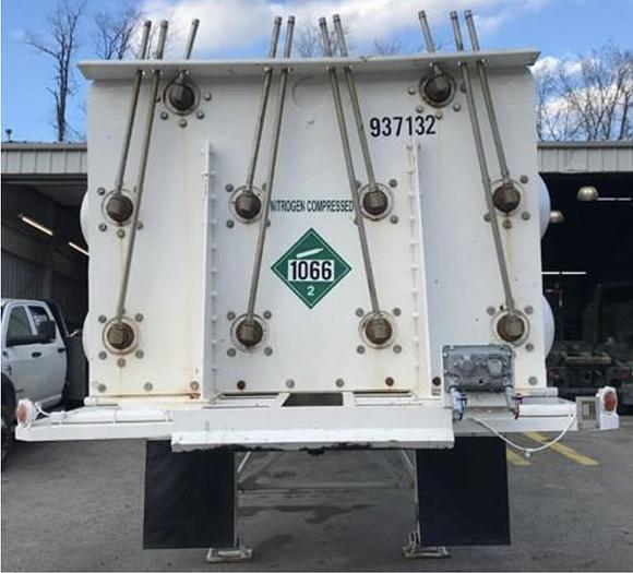Used High Pressure Tube Trailer - Type 1,  2400 psi, water volume 699 cu ft. Retested 12/2023 - Nitrogen, CNG, Hydrogen ...