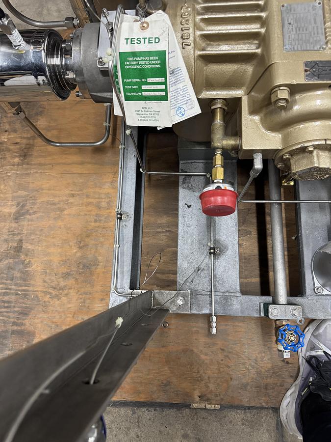 Nikkiso - ACD SGV Liquid Hydrogen Cryogenic Pump LH2, LIN, LAR 7000 PSI, 3.1- GPM Flow 40HP