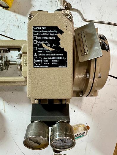 Used Samson 3277 Pneumatic Actuator with 3730-3 Process Controller | Size 1 | 120 cm | ANSI CL150 | 6.0 Bar / 90 PSI