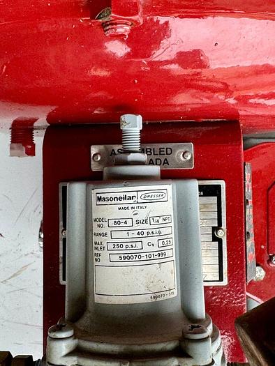 Used Masoneilan 3" Model 88U-25125 Diaphragm Control Valve | 2" Body | 150 ANSI | SVI-2 Positioner | 100 PSI