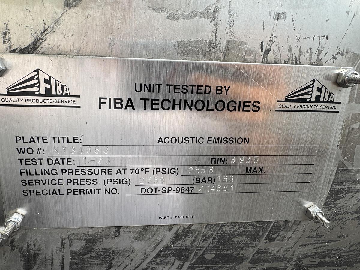 Used Fiba DOT-3AAX-2400 Trailer T-291 Argon 2658psi 340WCF