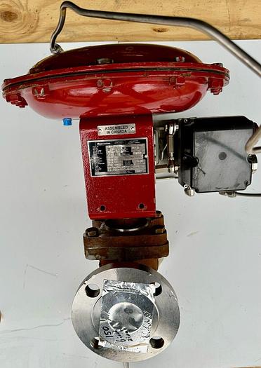 Used Masoneilan 3" Model 88U-25125 Diaphragm Control Valve | 1" Body | 150 ANSI | SVI-2 Valve Positioner | Air Filter Regulator