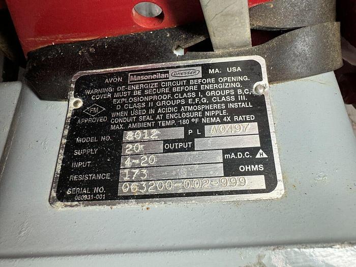 Used Masoneilan 3" Model 88U-25125 Diaphragm Control Valve | 1" Body | 150 ANSI | SVI-2 Valve Positioner | Air Filter Regulator