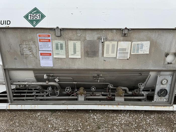 Refurbished Liquid Argon ISO Container. 150 psi Water Capacity 20155 Liters, Payload 229.9 KG