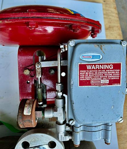 Used Masoneilan 3" Model 88U-25125 Diaphragm Control Valve | 1" Body | 300 ANSI | SVI-2 Valve Positioner | Air Filter Regulator