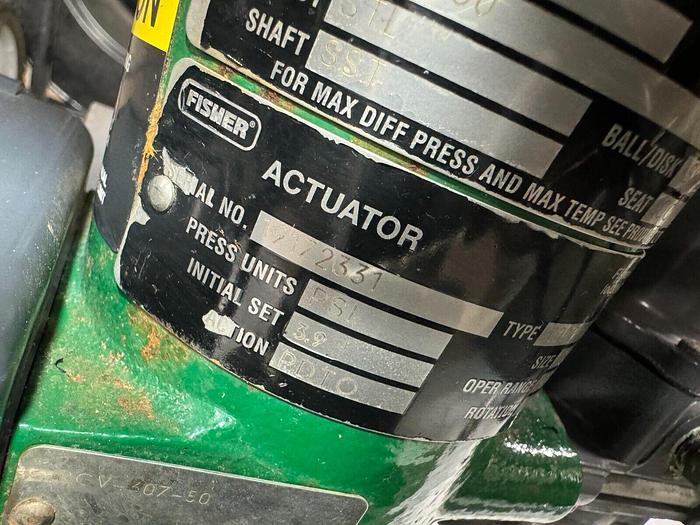 Used Fisher Controls Type 1052/V100 Pneumatic Actuator Valve | Size 20 | 1" | CL150 | 0–18 Range