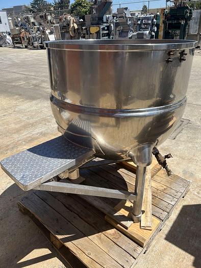 Used Kettle, 100 Gallon, Stainless Steel, Jacketed, Groen, Model FT-100 #S744624