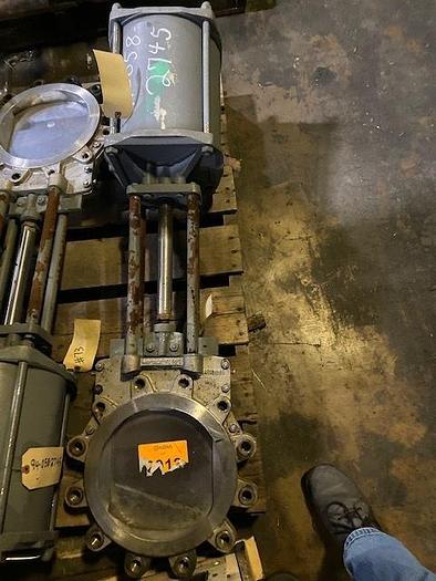 Used WEY 10" PNEUMATIC KNIFE GATE VALVE S/S