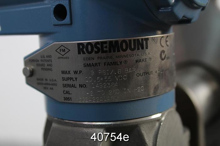 Unused Rosemount 3051 Series Liquid Level Transmitter #40754