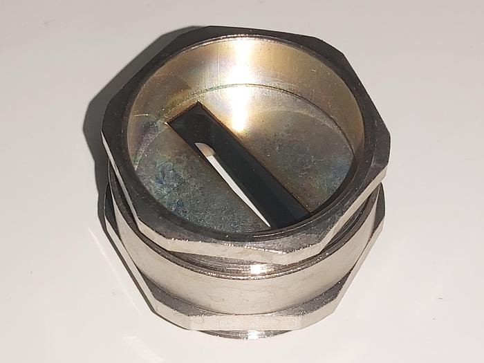 5 Stück Flachkabelverschraubung, MS vernickelt, PG36, 7x38mm, Lütze neuwertig