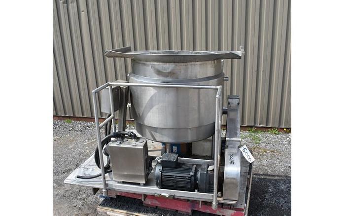 D'occasion USED 60 GALLON JACKETED TANK, STAINLESS STEEL, WITH MIXER & AUGER FEEDER