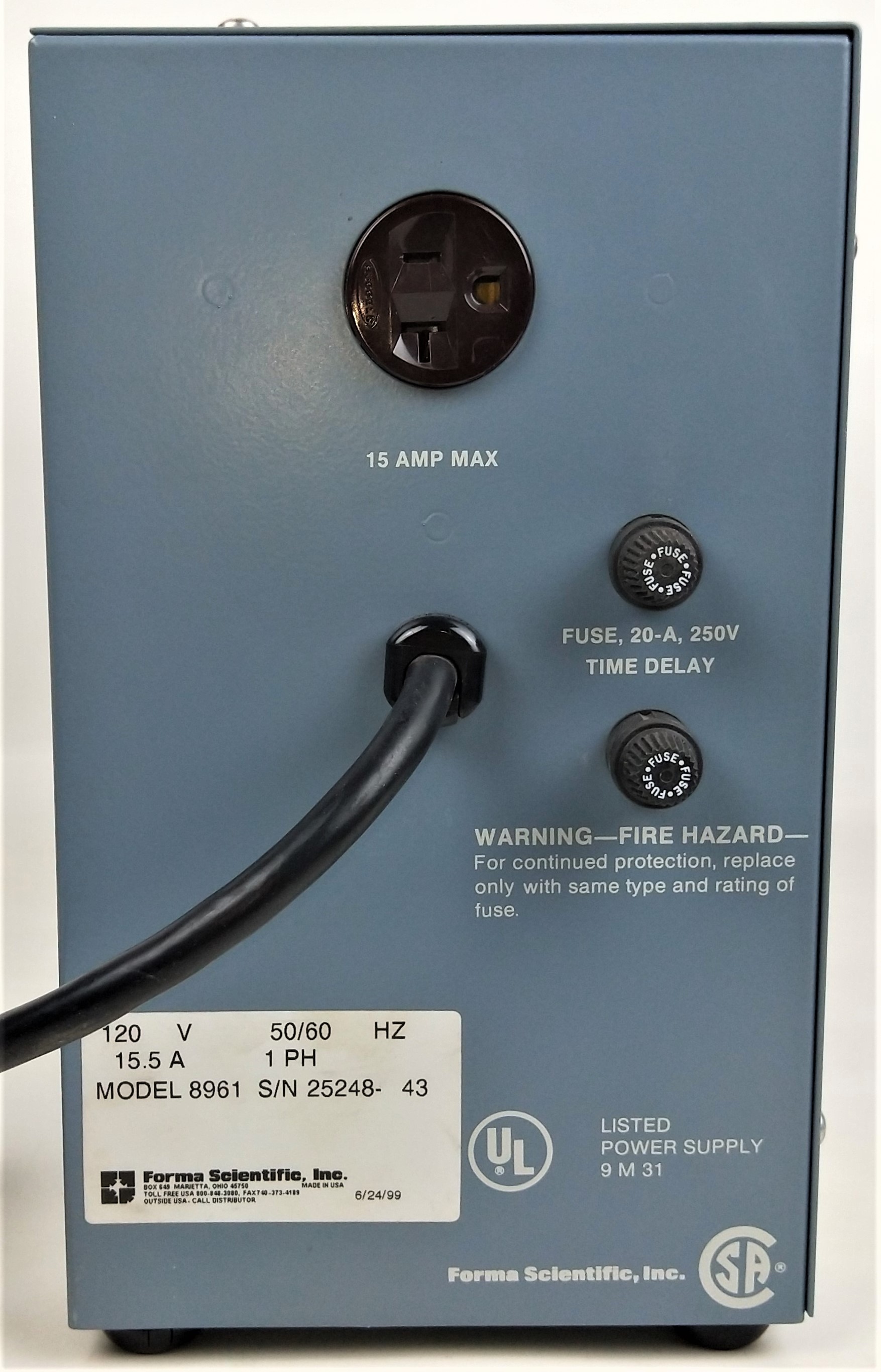 Used Forma 8961 Voltage Compensator