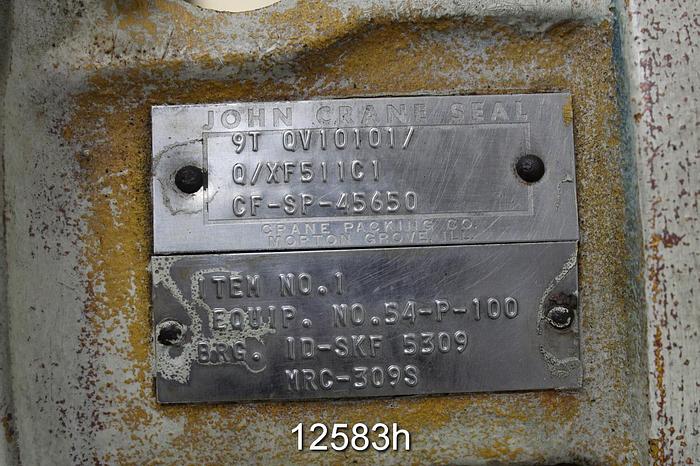 Used Goulds 3196 Pump, 3196Mt, 3X4X10, 8.37" Impeller Diameter, 80 Gpm, 70 Ft. Head #12583