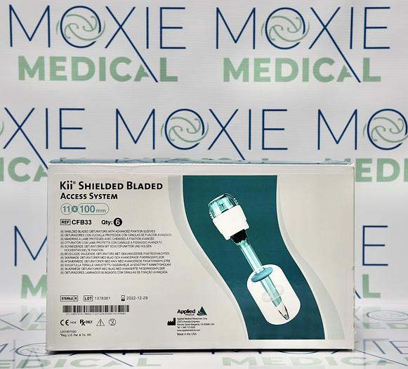 APPLIED MEDICAL CFB33 KII SHIELDED BLADED ACCESS SYSTEM, ADVANCED FIXATION 11MM X 100MM, BOX OF 6