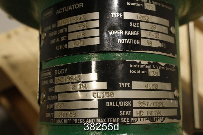 Used Fisher V150 2" Vee-Ball Control Valve #38255