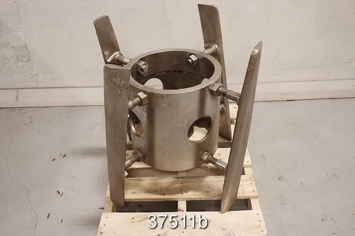 Used Black Clawson UV400 Pressure Screen Rotor, 4-Foil #37511