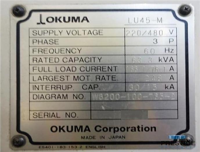 Used 1999 Okuma Impact LU-45M-2SC/3000