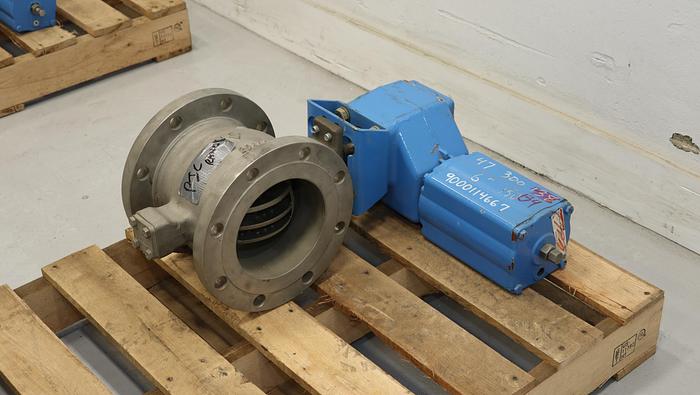 Used Neles 6" Vee Ball Valve with Q-Trim Technology #44616