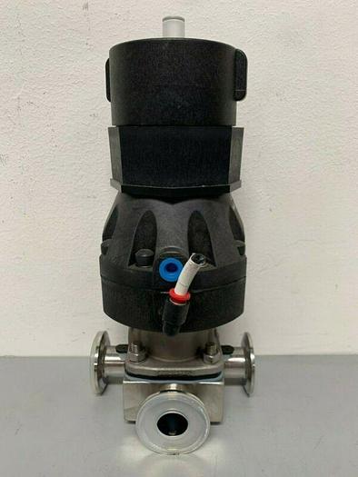 Used ITT Pure-Flo A209 3-way Stainless Steel Valve w/ 2" San Fit & Position Monitor