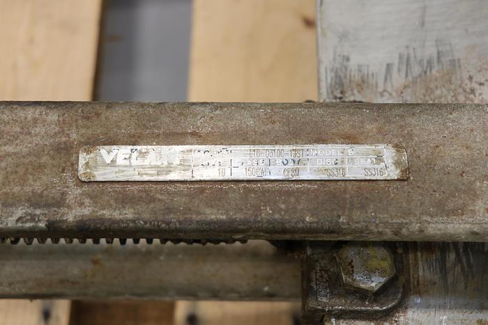 Used Velan 10" Hand Operated Knife Gate Valve #44206