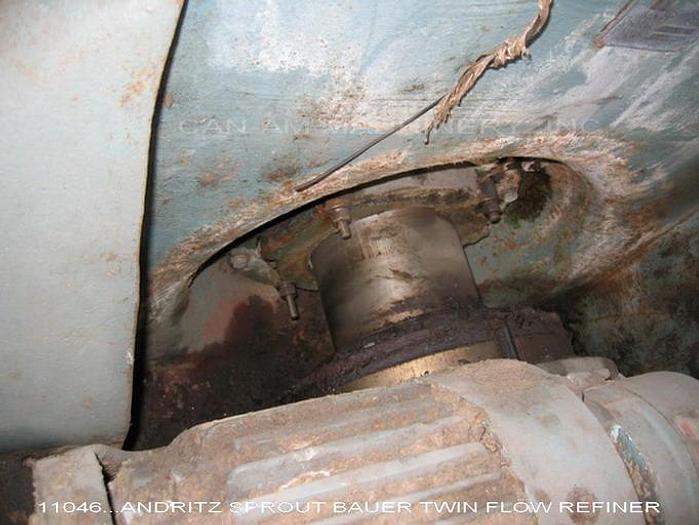 Refurbished Sprout Waldron R42EMAII Twin Flow Refiner, 42", Electro-Mechanically Actuated, Recently Rebuilt, With Guards, Coupling, Pedestal Controls #11046