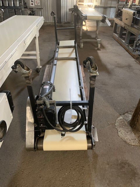 11' Long x 16"Wide Portable Sanitary Flat Belt Conveyor