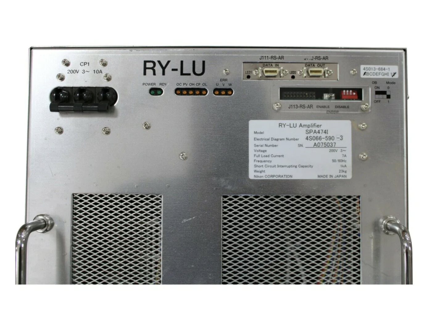 Used NIKON PRECISION INC RY-LU AMPLIFIER SPA474I 4S066-590-3 FOR S210 S308 S610 SCANNER