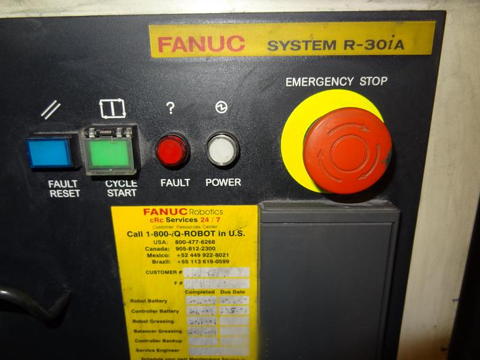 Used FANUC ARCMATE 120iC/10L 6 AXIS CNC MIG WELDING ROBOT WITH R30iA CONTROLLER