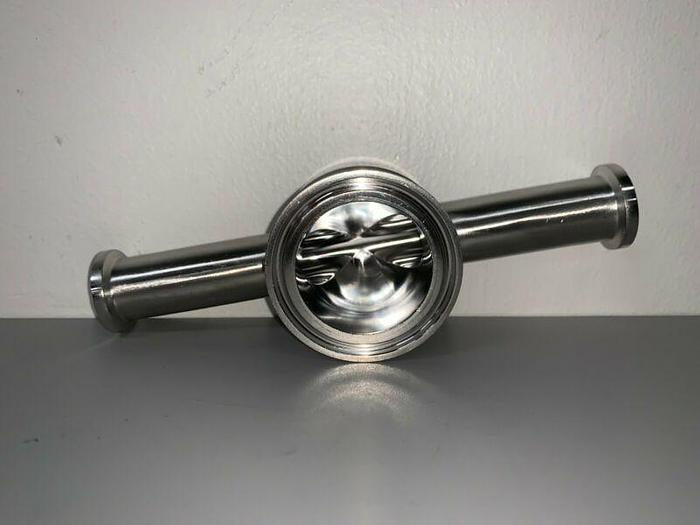 Used Lot of 13 - 3 Way Stainless Steel Tee w/ 3/4" Sanitary Fittings & 1 1/2" Center