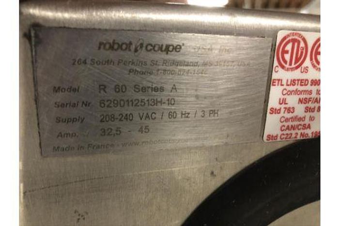 Used ROBOT COUPE R60T 60 LITER 2 SPEED TILTING CUTTER MIXER (#841)