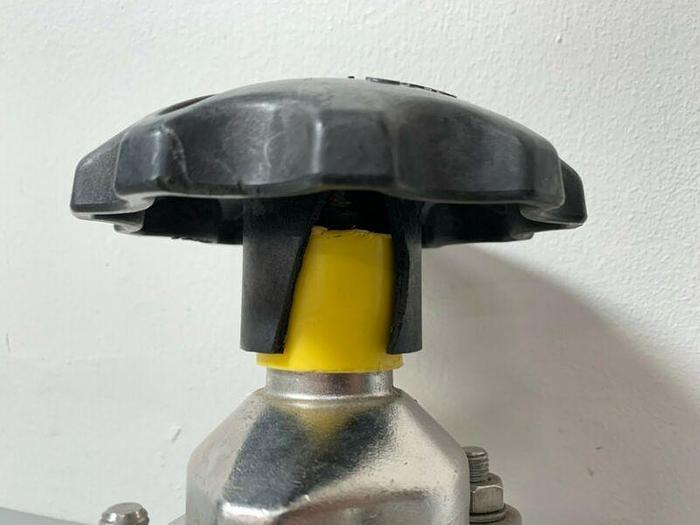 Used Crane Saunders Diaphragm Valve, 2 Valves w/ 1 1/2" & 1/2" Sanitary Fittings