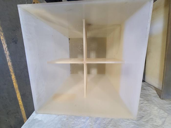 Used Polypro Tank Counter Flow Rinse side and bottom support 70" x 28" x 29" Removable Partition - LARRY PLEASE CHECK DEMENTIONS