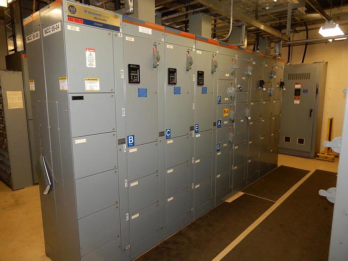 Used ROCKWELL AUTOMATION ALLEN BRADLEY CENTERLINE MCC WITH DRIVES AND STARTERS