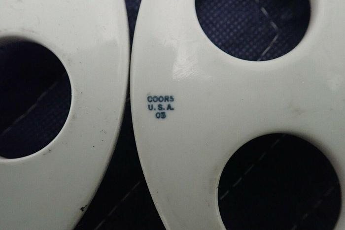 Used Lot of 3 Coors 6" Vacuum Desiccator Ceramic Porcelain Plates with Feet