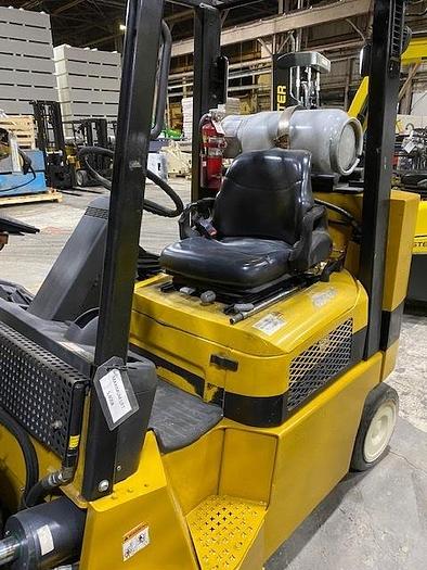 Used 8,000 POUND YALE FORKLIFT MODEL GLC080LJNGAE088 PAPER ROLL CLAMP TRUCK 51" DIAMETER