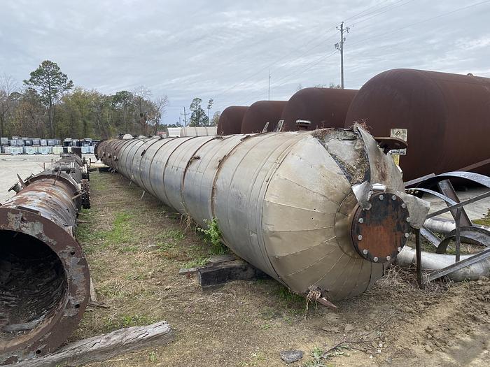 Used Used Metal Equipment Co. 316L stainless steel tray distillation column