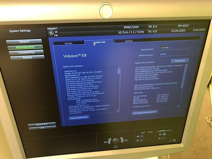 Used For Sale GE Voluson E8 OB / GYN - Vascular Ultrasound
