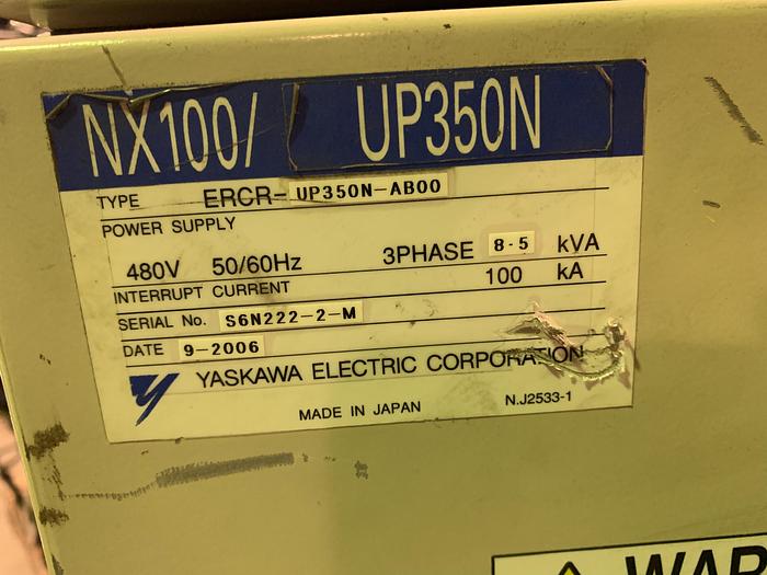 Used YASKAWA MOTOMAN UP350N 6 AXIS CNC ROBOT WITH NX100 CONTROL