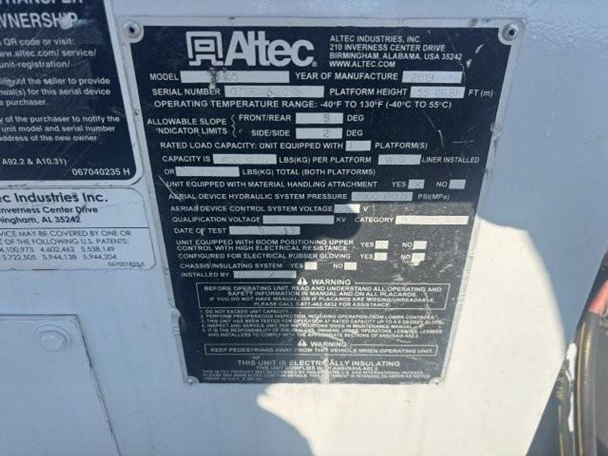 Used 2020 ALTEC AM55-MH