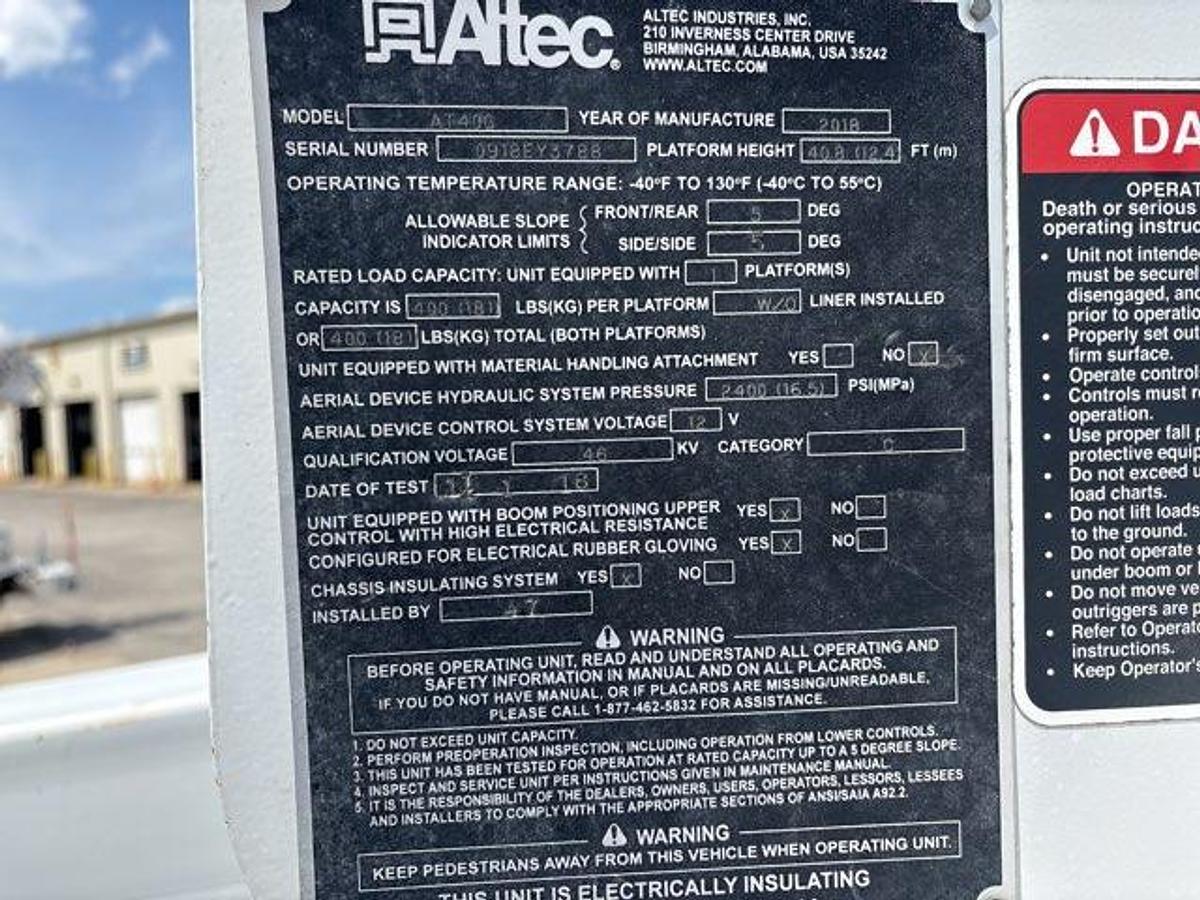 Used 2018 ALTEC AT40G