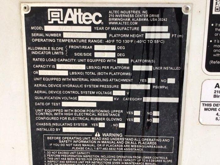 Used 2020 ALTEC A77-T