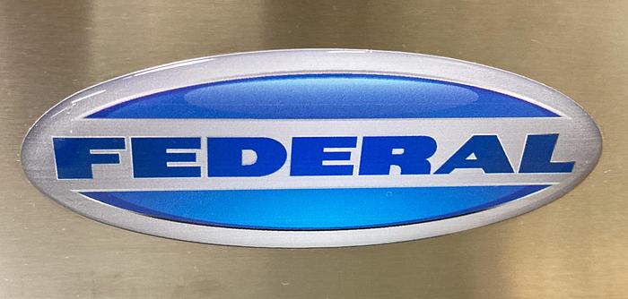 Used Gently Used Federal Showcase -- Dry Case, Lighted Shelves, Adjustable Shelf Angles, Model ECGD59. In stock, available for immediate pickup!